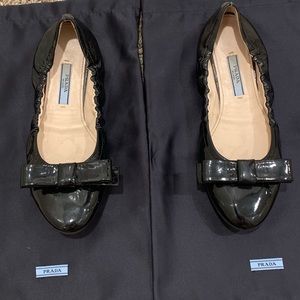 Prada bow flats